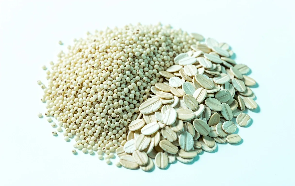 Macro texture of whole grains representing nutritional data precision