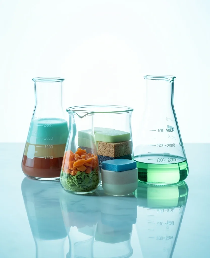 Laboratory-grade glassware representing nutritional science